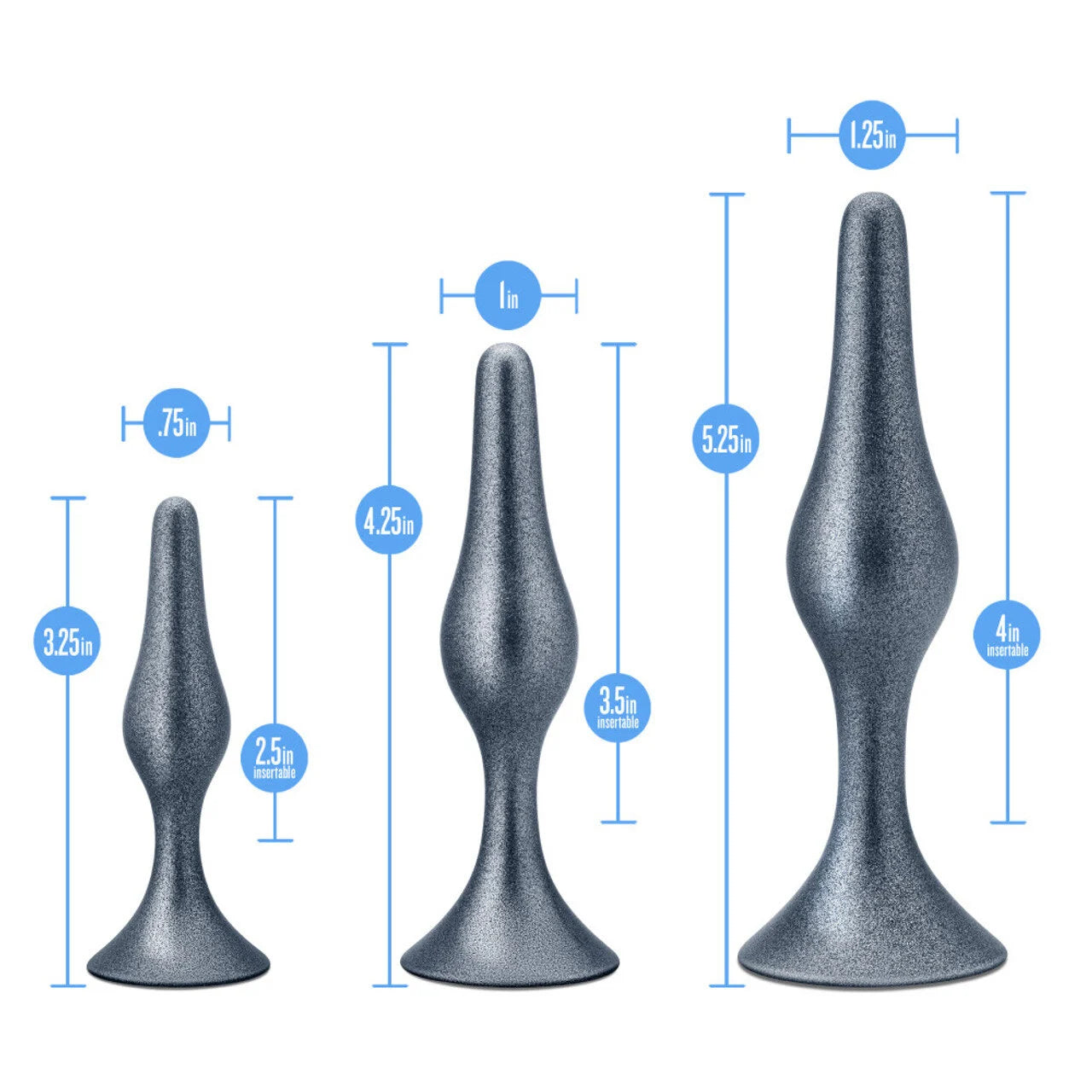 Blush Anal Adventures Matrix - Genesis Plug Kit - Stellar Silver