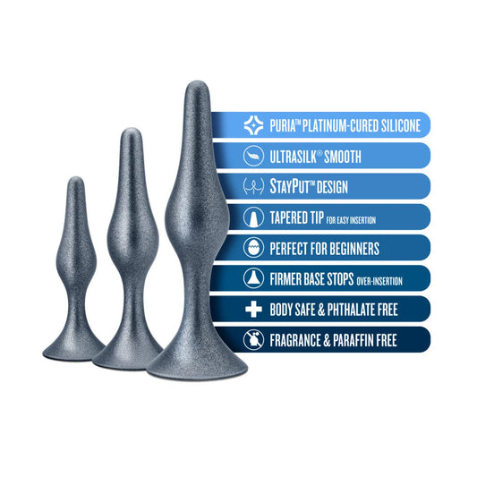 Blush Anal Adventures Matrix - Genesis Plug Kit - Stellar Silver