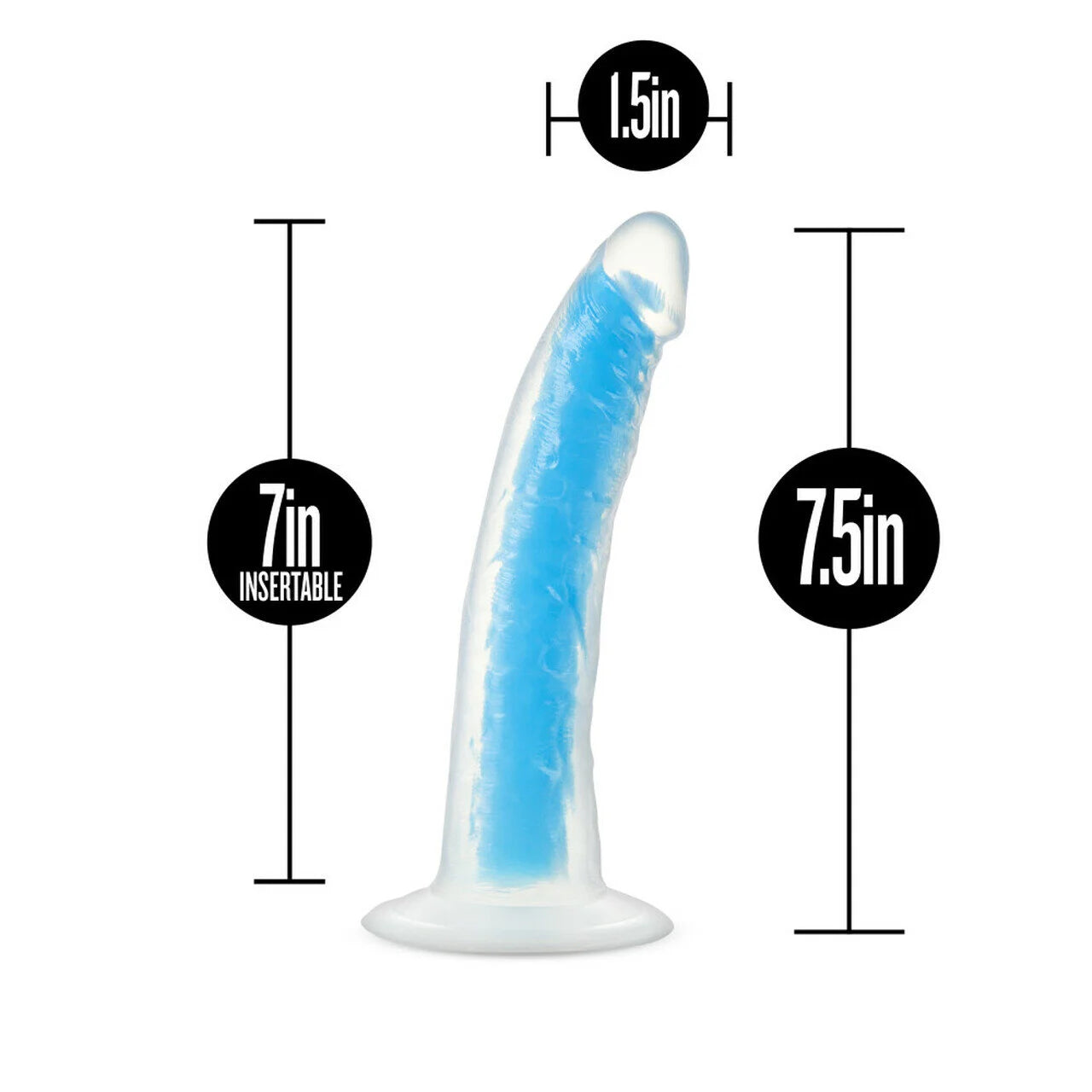 Neo Elite - Glow in the Dark - Light - 7 inch Silicone Dual Density