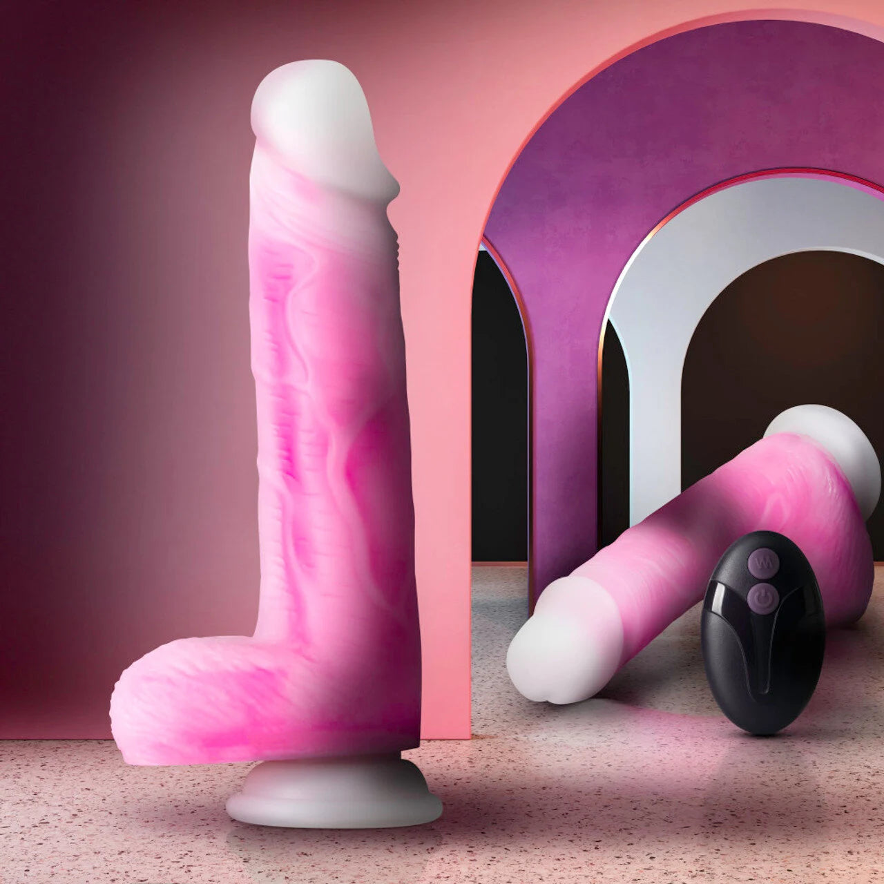Neo Elite - Roxy - 8 Inch Gyrating Dildo - Pink